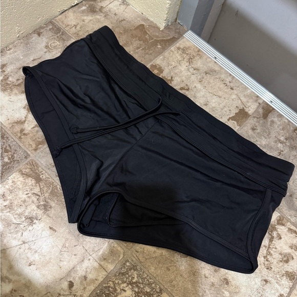 Women’s Joe Fresh NWT Black Swim Boy Short Bottoms Trunks Tie Waist Size XL - Picture 3 of 15